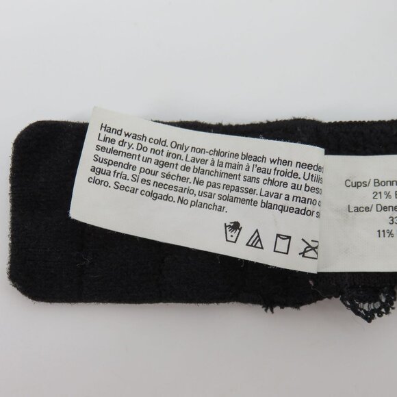 Maidenform 34B Sweet Nothings Bra Style 08104 Animal Print Black Lace Underwire - Picture 11 of 15